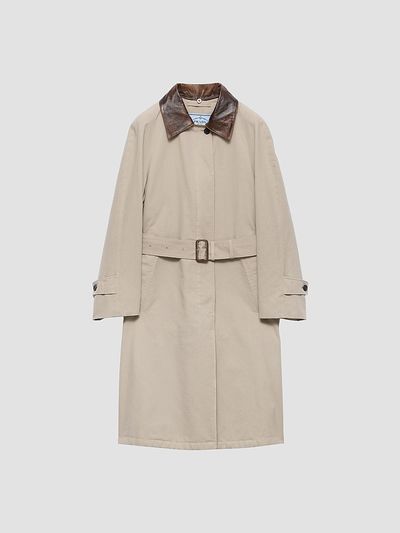 Prada Women's Single-Breasted Old Poplin Coat