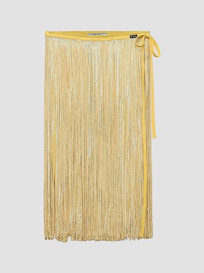 Prada Women's Skirt With Sequin Fringe