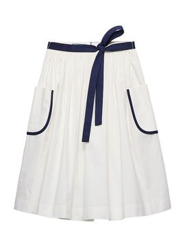 Prada Women's Slubbed Toile Skirt