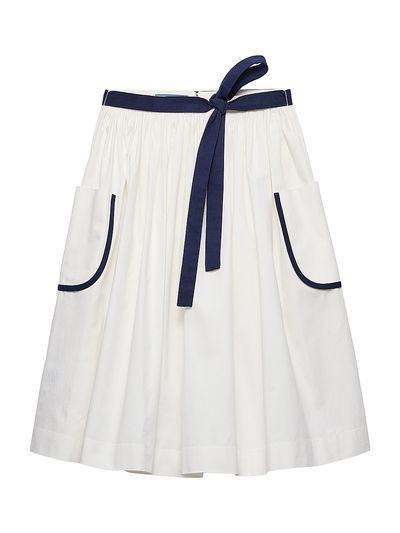 Prada Women's Slubbed Toile Skirt