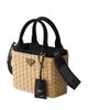Prada Women's Small Wicker and Canvas Top Handle Bag - 2