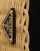 Prada Women's Small Wicker and Canvas Top Handle Bag - 5