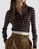 Prada Women's Striped Cashmere and Silk Polo Shirt - 3