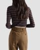 Prada Women's Striped Cashmere and Silk Polo Shirt - 4