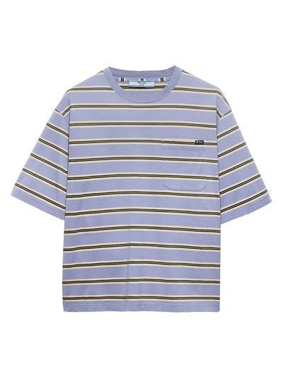 Prada Women's Striped Cotton Jersey T-Shirt