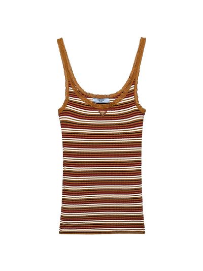 Prada Women's Striped Cotton Top