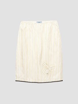Prada Women's Striped Skirt with Applique
