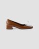 Prada Women's Two-Tone 35MM Brushed Leather Pumps - 1