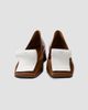Prada Women's Two-Tone 35MM Brushed Leather Pumps - 4