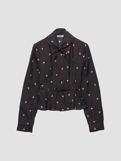 Prada Women's Washed Silk Shirt