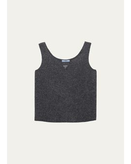 Prada Wool Scoop-Neck Sleeveless Top