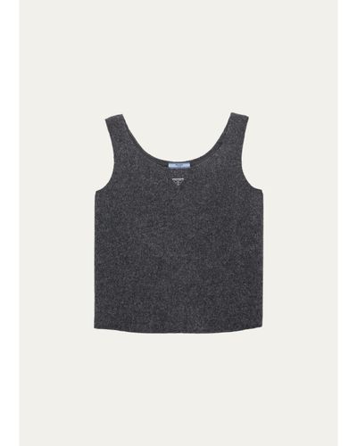 Prada Wool Scoop-Neck Sleeveless Top