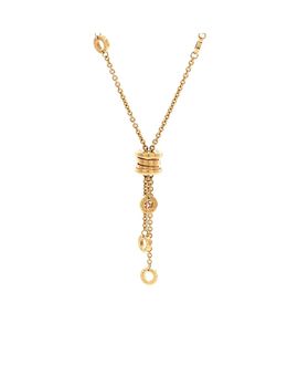 Pre-owned Bvlgari Pre-Owned Bvlgari B. Zero1 3 Charm Necklace 18K Gold, 17