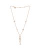 Pre-owned Bvlgari Pre-Owned Bvlgari B. Zero1 3 Charm Necklace 18K Rose Gold and Ceramic and Diamonds, 17.5 - 2