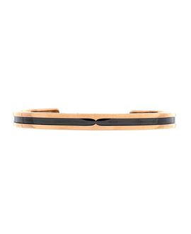 Pre-owned Bvlgari Pre-Owned Bvlgari B. Zero1 Cuff Bracelet 18K Rose Gold and Coated Stainless Steel