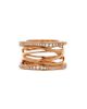Pre-owned Bvlgari Pre-Owned Bvlgari B. Zero1 Design Legend Zaha Hadid Four Band Ring 18K Rose Gold with Diamonds - 1