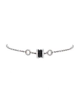 Pre-owned Bvlgari Pre-Owned Bvlgari B. Zero1 Save the Children Soft Bracelet Sterling Silver with Ceramic