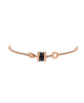 Pre-owned Bvlgari Pre-Owned Bvlgari B. Zero1 Soft Bracelet 18K Rose Gold with Ceramic