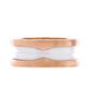 Pre-owned Bvlgari Pre-Owned Bvlgari B. Zero1 Two Band Ring 18K Rose Gold and Ceramic - 1