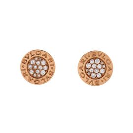 Pre-Owned Bvlgari Pre-Owned Bvlgari Bvlgari Bvlgari Stud Earrings 18K Rose Gold and Diamonds