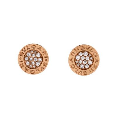 Pre-Owned Bvlgari Pre-Owned Bvlgari Bvlgari Bvlgari Stud Earrings 18K Rose Gold and Diamonds