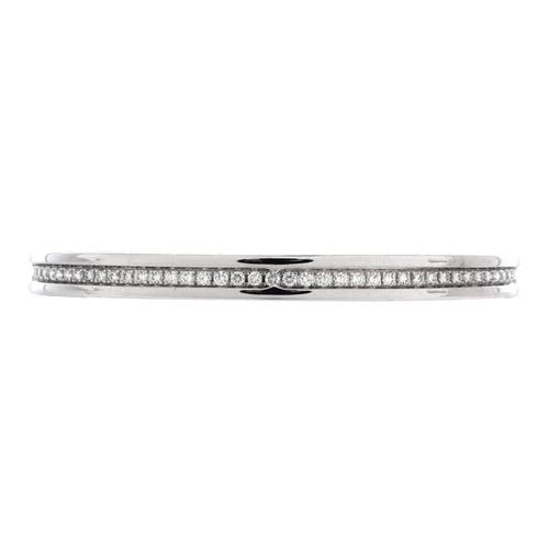 Pre-Owned Bvlgari Pre-Owned Bvlgari B.Zero1 Cuff Bracelet 18K White Gold with Pave Diamonds