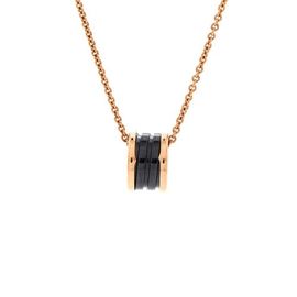 Pre-Owned Bvlgari Pre-Owned Bvlgari B.Zero1 Pendant Necklace 18K Rose Gold and Ceramic