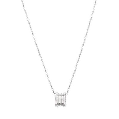 Pre-Owned Bvlgari Pre-Owned Bvlgari B.Zero1 Pendant Necklace 18K White Gold