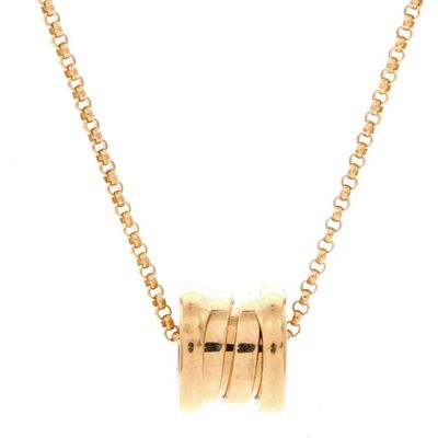 Pre-Owned Bvlgari Pre-Owned Bvlgari B.Zero1 Pendant Necklace 18K Yellow Gold Mini