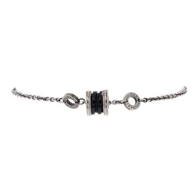 Pre-Owned Bvlgari Pre-Owned Bvlgari B.Zero1 Save the Children Soft Bracelet Sterling Silver with Ceramic