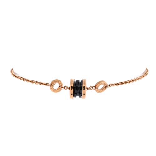 Pre-Owned Bvlgari Pre-Owned Bvlgari B.Zero1 Soft Bracelet 18K Rose Gold with Ceramic