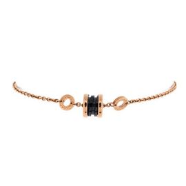 Pre-Owned Bvlgari Pre-Owned Bvlgari B.Zero1 Soft Bracelet 18K Rose Gold with Ceramic