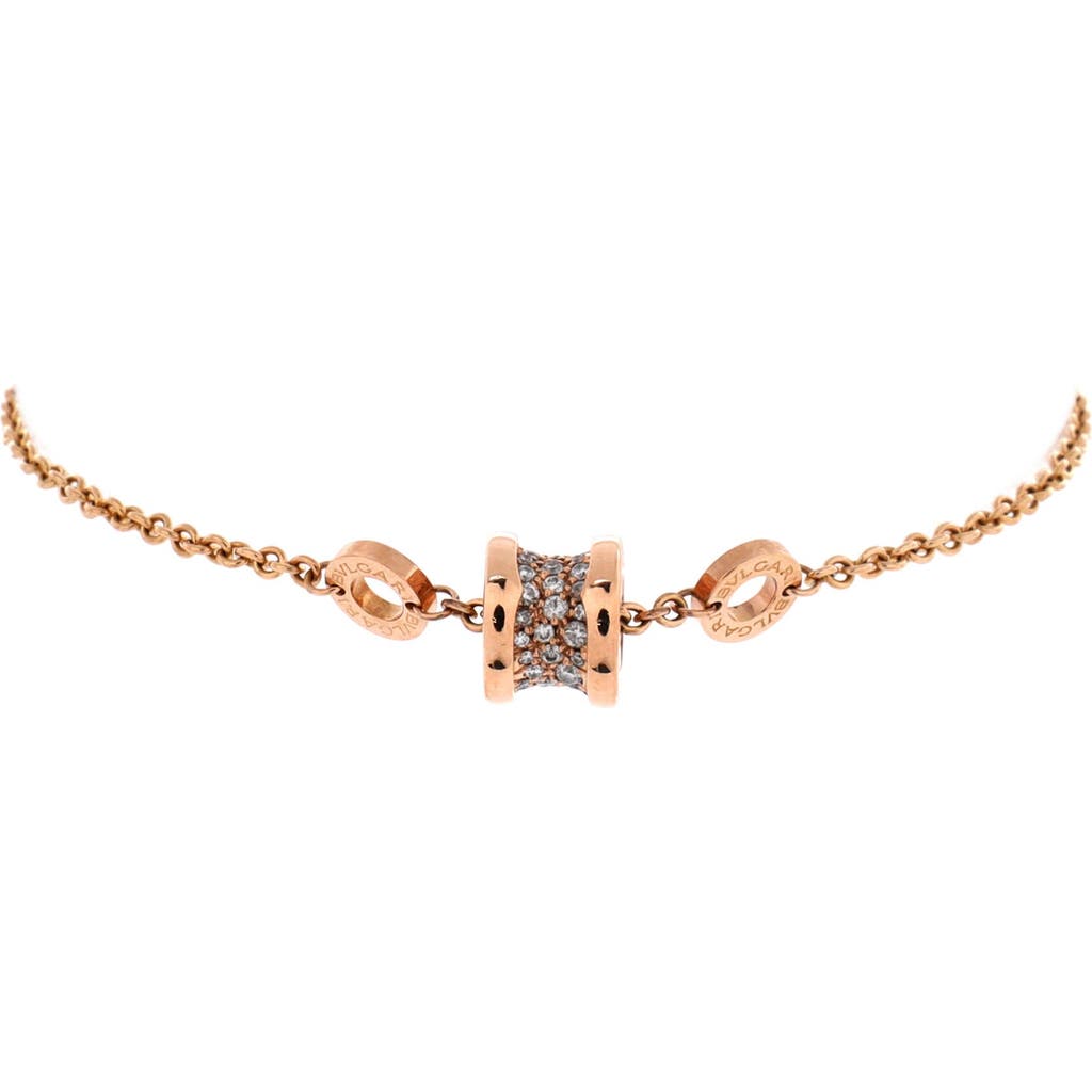 Pre-Owned Bvlgari Pre-Owned Bvlgari B.Zero1 Soft Bracelet 18K Rose Gold with Diamonds