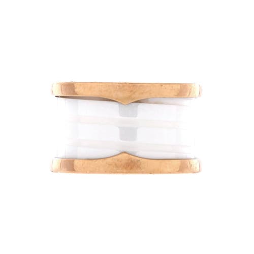 Pre-Owned Bvlgari Pre-Owned Bvlgari B.Zero1 Three Band Ring 18K Rose Gold and Ceramic