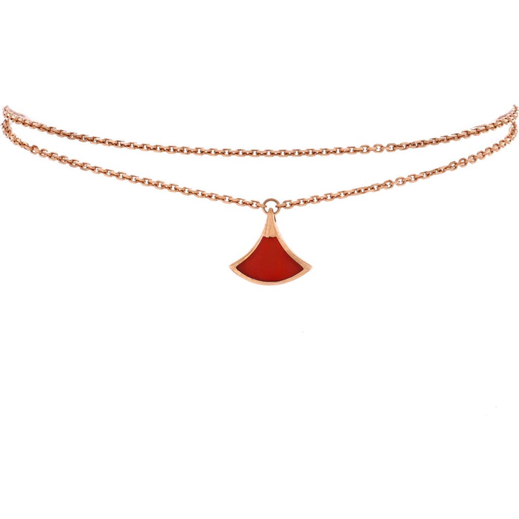 Pre-Owned Bvlgari Pre-Owned Bvlgari Divas' Dream Bracelet 18K Rose Gold with Carnelian