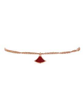 Pre-owned Bvlgari Pre-Owned Bvlgari Divas' Dream Bracelet 18K Rose Gold with Carnelian