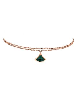 Pre-owned Bvlgari Pre-Owned Bvlgari Divas' Dream Bracelet 18K Rose Gold with Malachite