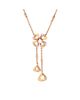 Pre-owned Bvlgari Pre-Owned Bvlgari Fiorever Drop Pendant Necklace 18K Rose Gold and Diamonds, 17.25 - 1