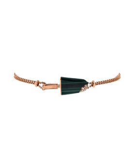 Pre-owned Bvlgari Pre-Owned Bvlgari Gelati Bracelet 18K Rose Gold with Malachite and Diamonds