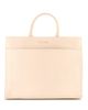 Pre-owned Bvlgari Pre-Owned Bvlgari Medium Logo Convertible Tote Embroidered Leather - 1