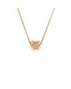 Pre-owned Bvlgari Pre-Owned Bvlgari Mini B. Zero1 Pendant Necklace 18K Rose Gold with Pave Diamonds, 17.25 - 1
