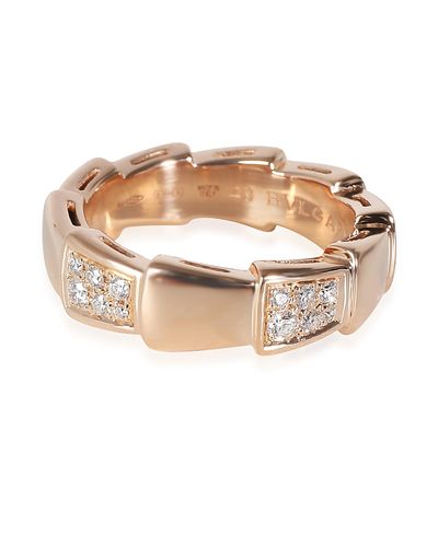 Pre-owned Bvlgari Pre-Owned Bvlgari Serpenti 18k Rose Gold Fashion Ring