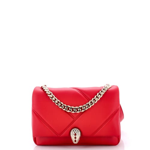 Pre-Owned Bvlgari Pre-Owned Bvlgari Serpenti Cabochon Messenger Bag Diagonal Quilted Leather Small
