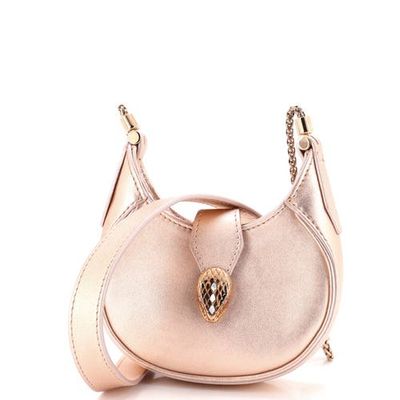 Pre-Owned Bvlgari Pre-Owned Bvlgari Serpenti Ellipse Crossbody Bag Leather Micro