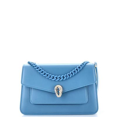 Pre-Owned Bvlgari Pre-Owned Bvlgari Serpenti Forever Maxi Chain Crossbody Bag Leather Medium