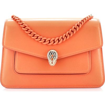 Pre-Owned Bvlgari Pre-Owned Bvlgari Serpenti Forever Maxi Chain Crossbody Bag Leather Small