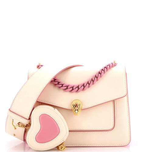 Pre-Owned Bvlgari Pre-Owned Bvlgari Serpenti Forever Maxi Chain Heart Pouch Crossbody Bag Leather Small
