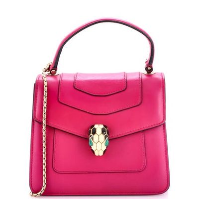 Pre-Owned Bvlgari Pre-Owned Bvlgari Serpenti Forever Top Handle Bag Leather Medium