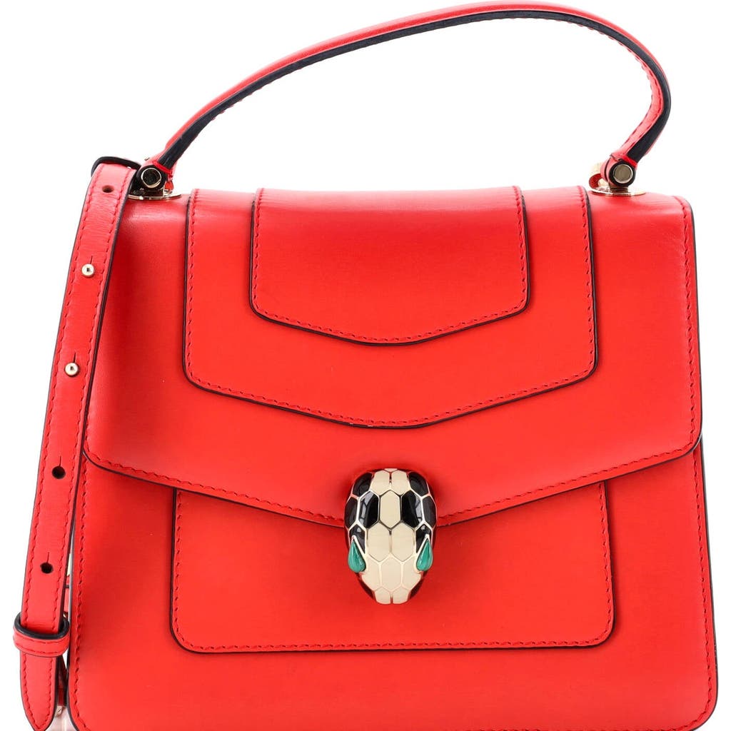 Pre-Owned Bvlgari Pre-Owned Bvlgari Serpenti Forever Top Handle Bag Leather Small