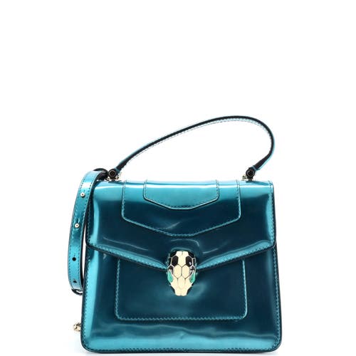 Pre-Owned Bvlgari Pre-Owned Bvlgari Serpenti Forever Top Handle Bag Patent Small
